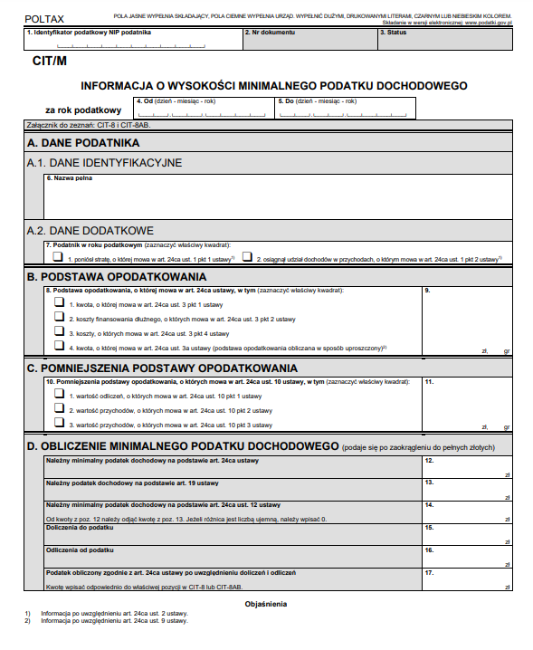 Podatek Minimalny Wchodzi W życie Od Stycznia 2024 R Portal Fk 3562